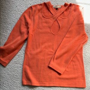 Orange V-Neck Sweater